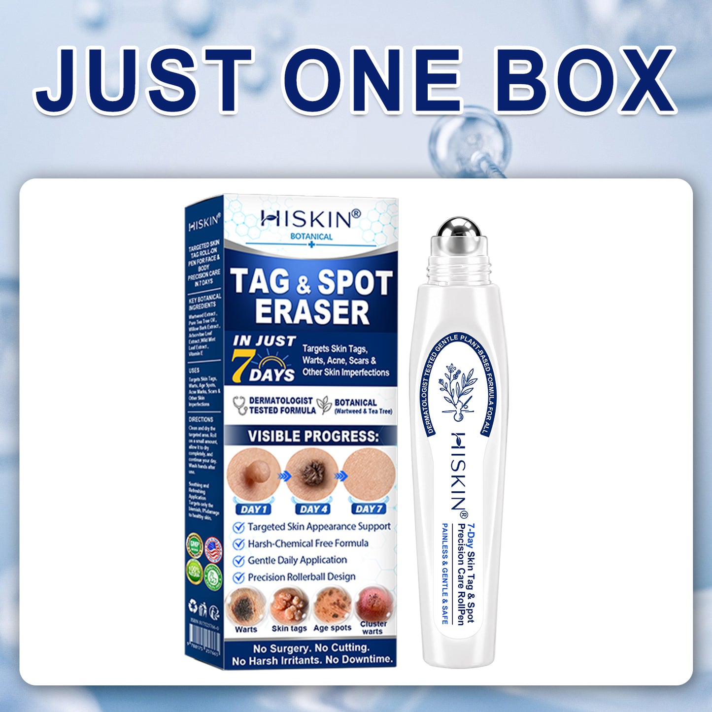 𝐇𝐈𝐒𝐊𝐈𝐍®🌟 𝟕-𝐃𝒂𝘆 𝐒𝗸𝐢𝐧 𝐓𝒂𝗴 & 𝐒𝐩𝙤𝐭 𝐄𝐫𝒂𝐬𝙚𝐫 Painless & Scar-Free Advanced Imperfection Removal Rollerball Pen