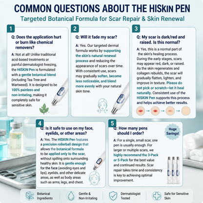 HISKIN®⭐ 𝟕-𝐃𝒂𝘆 Scar & Wart Remover Repair Pen — Advanced Skin Renewal Rollerball Treatment