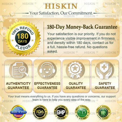 HISKIN® Bust Volume, Lift & Firming Nano Microneedle Patch Volufiline + Exosome + Copper Peptide Formula Powered by Cellular Renewal Technology