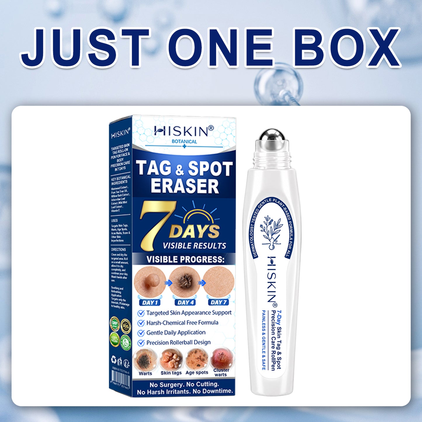 𝐇𝐈𝐒𝐊𝐈𝐍® 🌐 𝟕-𝐃𝒂𝘆 𝐒𝗸𝐢𝐧 𝐓𝒂𝗴 & 𝐒𝐩𝙤𝐭 𝐄𝐫𝒂𝐬𝙚𝐫 Painless & Scar-Free Advanced Imperfection Removal Rollerball Pen