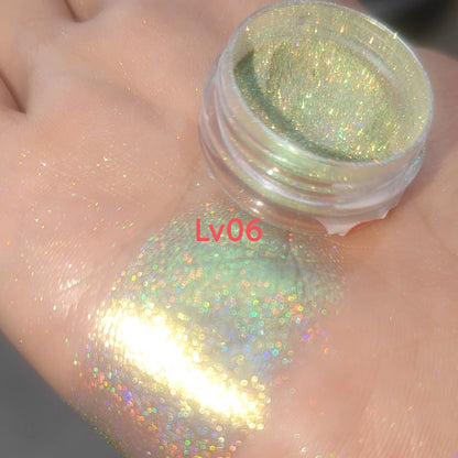 Laser Rainbow Candy Highlight Color Changing Pearl Powder