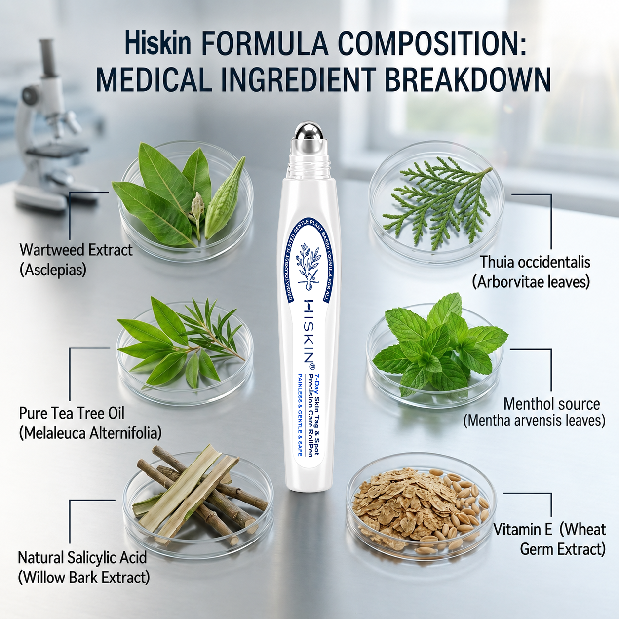 𝐇𝐈𝐒𝐊𝐈𝐍®👩‍⚕️ 𝟕-𝐃𝒂𝘆 𝐒𝗸𝐢𝐧 𝐓𝒂𝗴 & 𝐒𝐩𝙤𝐭 𝐄𝐫𝒂𝐬𝙚𝐫 Painless & Scar-Free Advanced Imperfection Removal Rollerball Pen