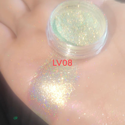 Laser Rainbow Candy Highlight Color Changing Pearl Powder